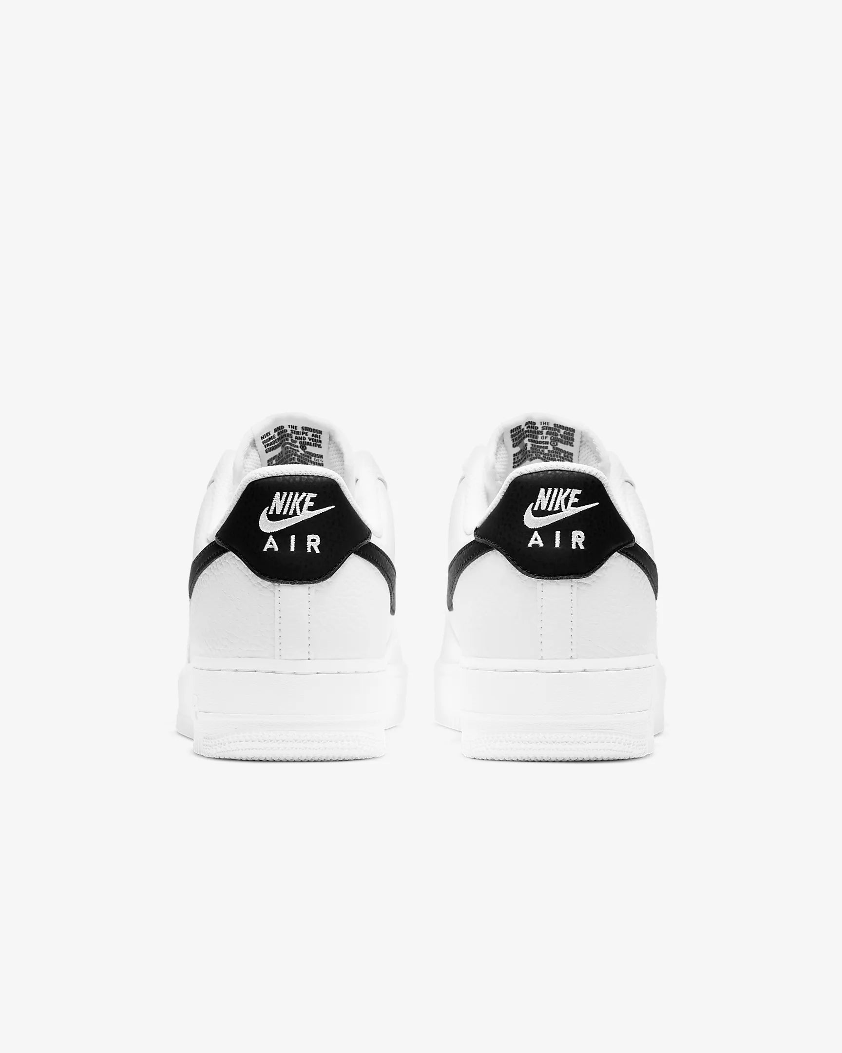 Nike air force 07 white black deals